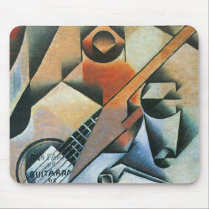 Guitar (Banjo) and Glasses, Juan Gris, Vintage Art Mouse Mat