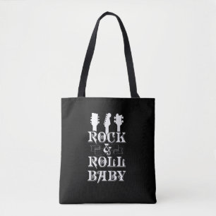 Guitar Bass Rock and Roll Music Rocker Musician Tote Bag