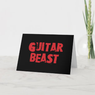 Guitar Beast Greeting Card
