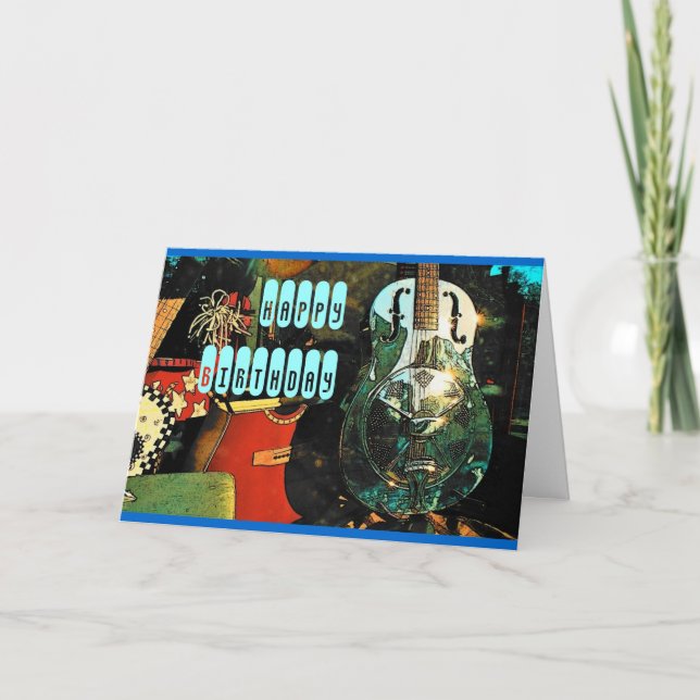 Guitar Birthday Card (Front)