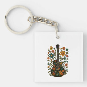 Guitar & Bloom Designs Key Ring