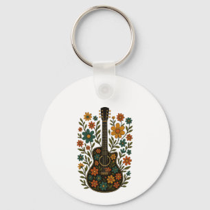 Guitar & Bloom Designs Key Ring