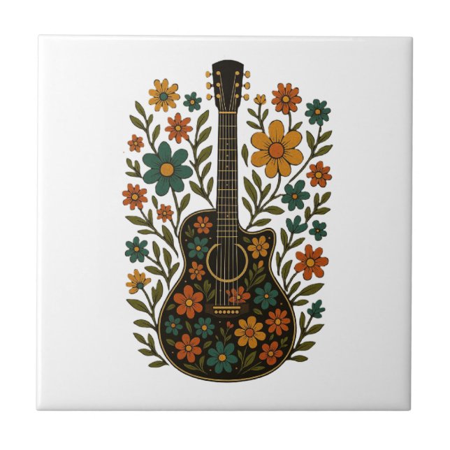 Guitar & Bloom Designs Tile (Front)