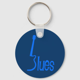 Guitar Blues Key Ring