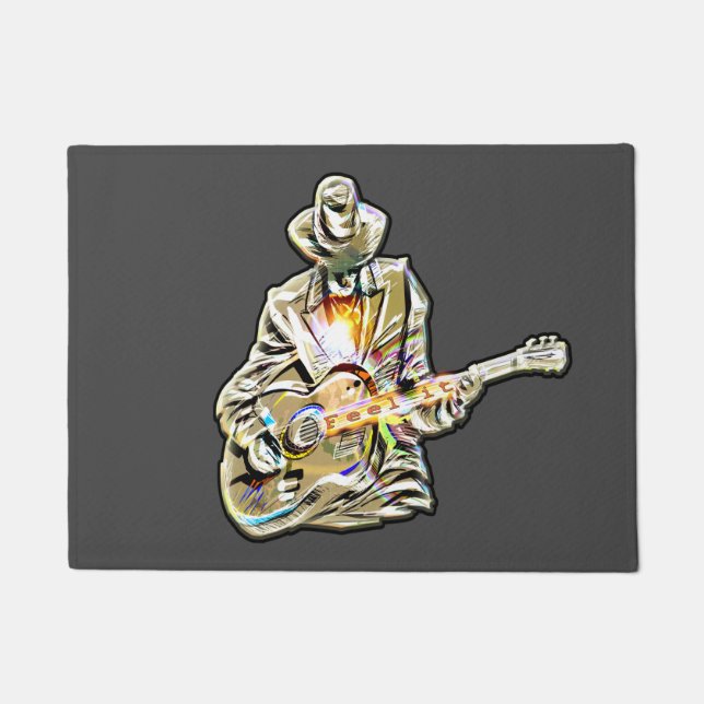 Guitar Blues Mann - Feel it  Doormat (Front)