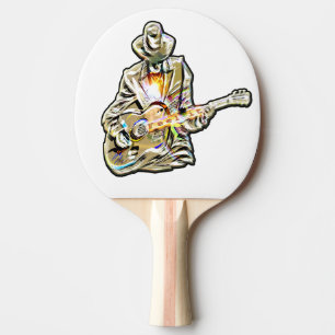 Guitar Blues Mann - Feel it Ping Pong Paddle