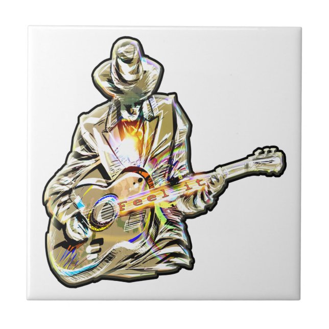 Guitar Blues Mann - Feel it  Tile (Front)