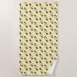 guitar bodies beach towel