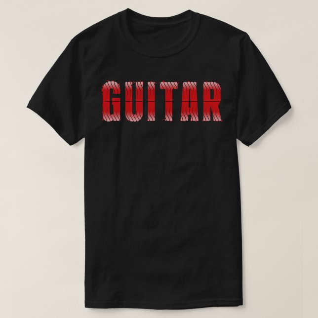 GUitar Burn Red T-Shirt (Design Front)