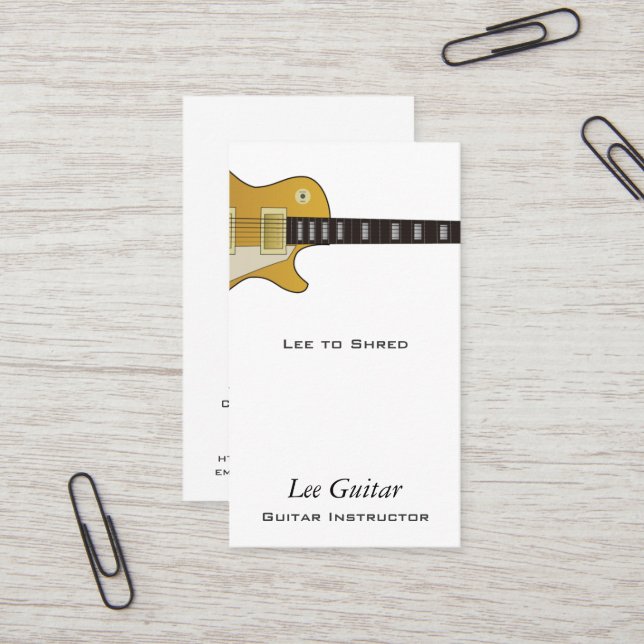 Guitar Business Card (Front/Back In Situ)