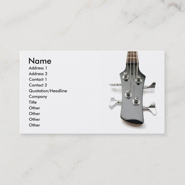 Guitar Business Card (Front)