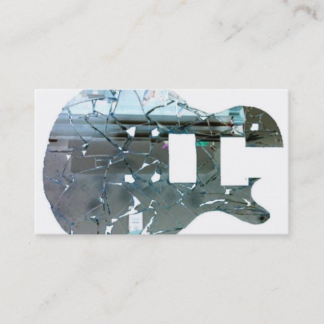 Guitar business card , Cracked mirror guitar (Front)