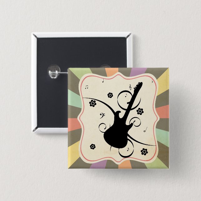 Guitar Button (Front & Back)
