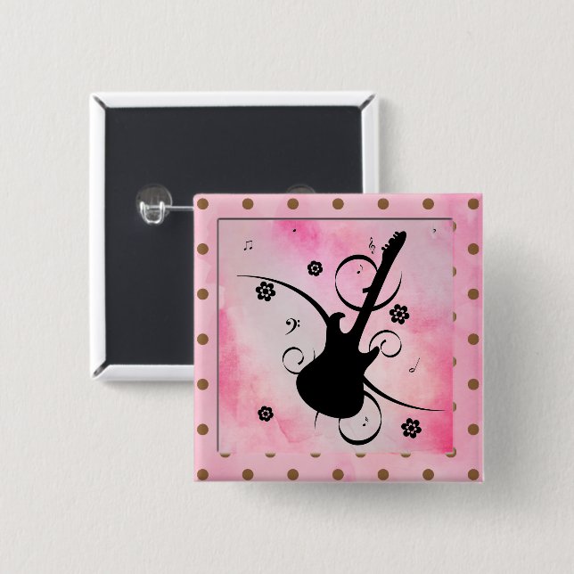 Guitar Button (Front & Back)