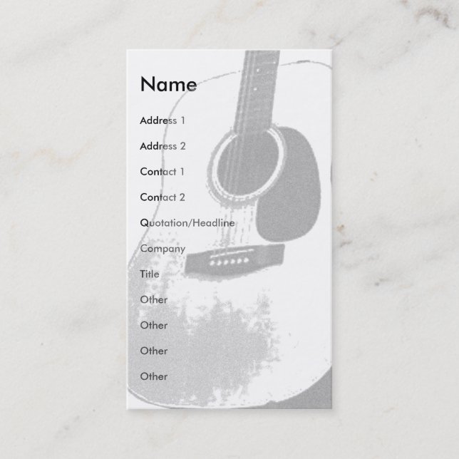 Guitar Card (Front)