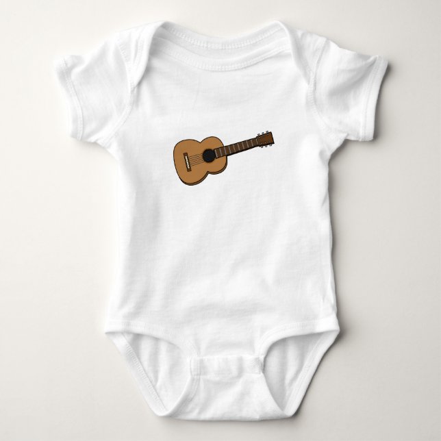 Guitar Cartoon Baby Bodysuit (Front)