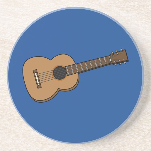 Guitar Cartoon Coaster (Front)