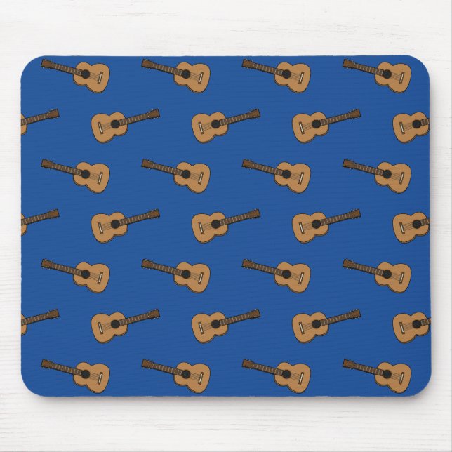 Guitar Cartoon Mouse Mat (Front)