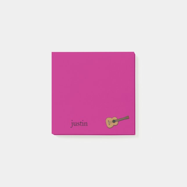 Guitar Cartoon | Personalize Post-it Notes (Front)