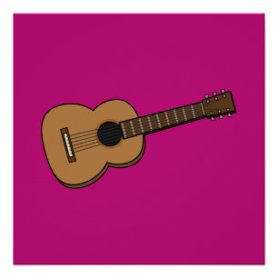 Guitar Cartoon Poster