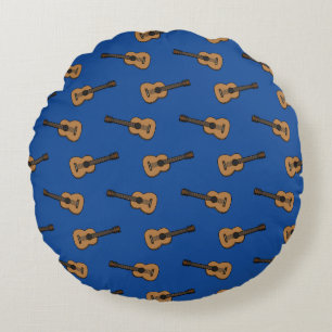 Guitar Cartoon Round Cushion