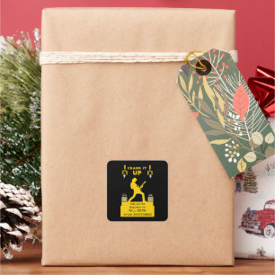 Guitar Case Property Identification Square Sticker