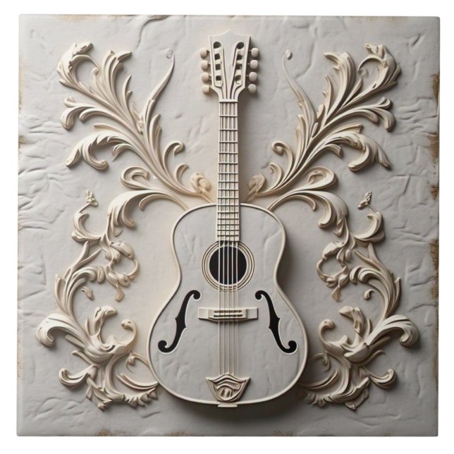 Guitar Ceramic Tile (Front)