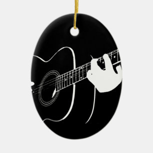 guitar ceramic tree decoration