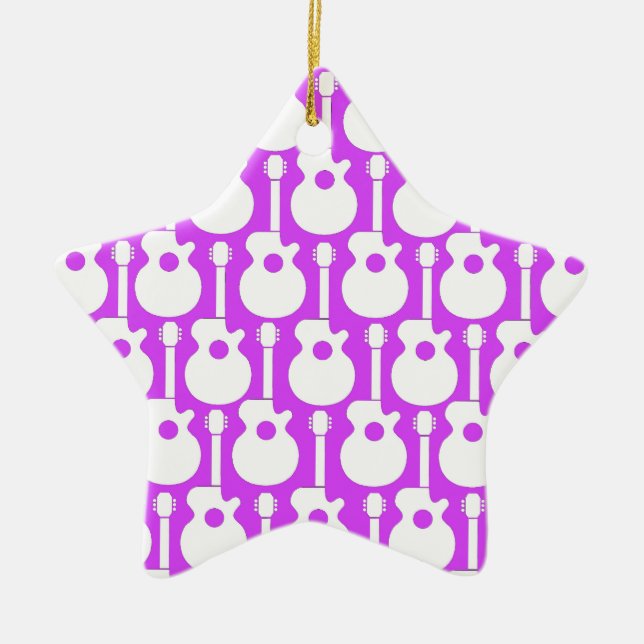 Guitar Ceramic Tree Decoration (Front)