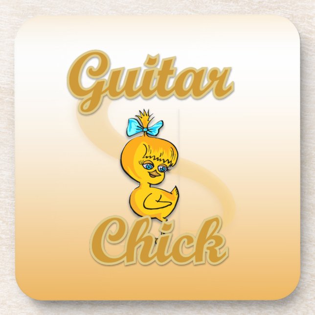 Guitar Chick Coaster (Front)