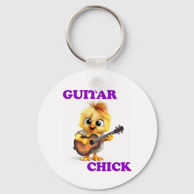 Guitar Chick Key Ring (Front)