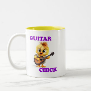 Guitar Chick Music Lover's Two-Tone Coffee Mug