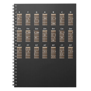 Guitar Chord Chart Notes Funny Music Teacher Notebook