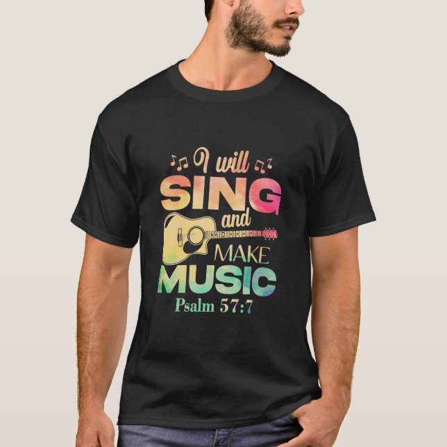 Guitar - Christian Music Church Singer Guitar Jesu T-Shirt (Front)