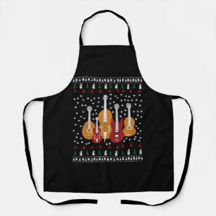 Guitar Christmas Apron