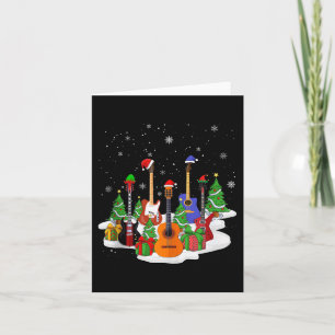 Guitar Christmas Decor Musical Guitar Lovers Guita Card