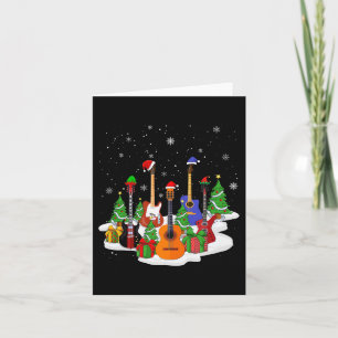 Guitar Christmas Decor Musical Guitar Lovers Guita Card