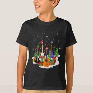 Guitar Christmas Decor Musical Guitar Lovers Guita T-Shirt