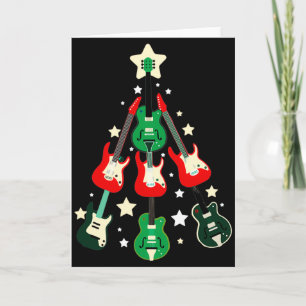 Guitar Christmas T Shirt  Card