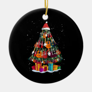 Guitar Christmas Tree Funny  Ceramic Tree Decoration