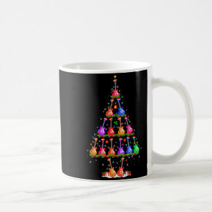 Guitar Christmas Tree Lights Funny Xmas Pajamas Gu Coffee Mug