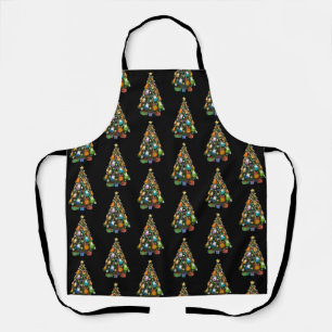 Guitar Christmas Tree Theater Musical Lover Merry  Apron