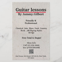 Guitar Class Flyer Double-sided printing