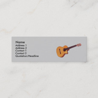 guitar classic skinny business card simple