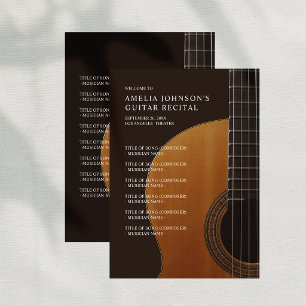 Guitar Classical Music Concert Recital Program Invitation