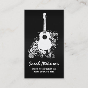 guitar cool black awesome business card