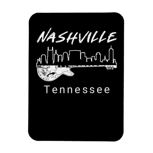 Guitar Country Music Souvenir Gift Nashville Magnet (Vertical)
