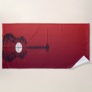 Guitar Cove Beach Towel