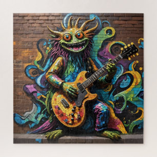 Guitar Creature Rainbow Graffiti Puzzle