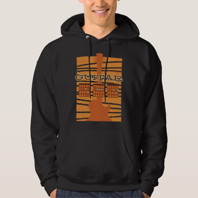 Guitar Dad Music Musician Hoodie (Front)